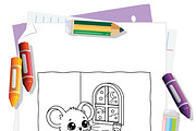 Calm Days Coloring Book Pages, an Illustration by one-touch (Thumbnail 5 of 17)