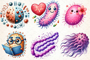 Watercolor Bacteria Clipart, an Illustration by DreamCafeArt (Thumbnail 3 of 6)