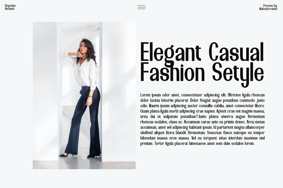 Regentia Neovele, a Sans Serif Font by Muksal Creative (Photo 2 of 10)