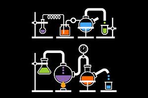 Chemistry Laboratory Infographic Set