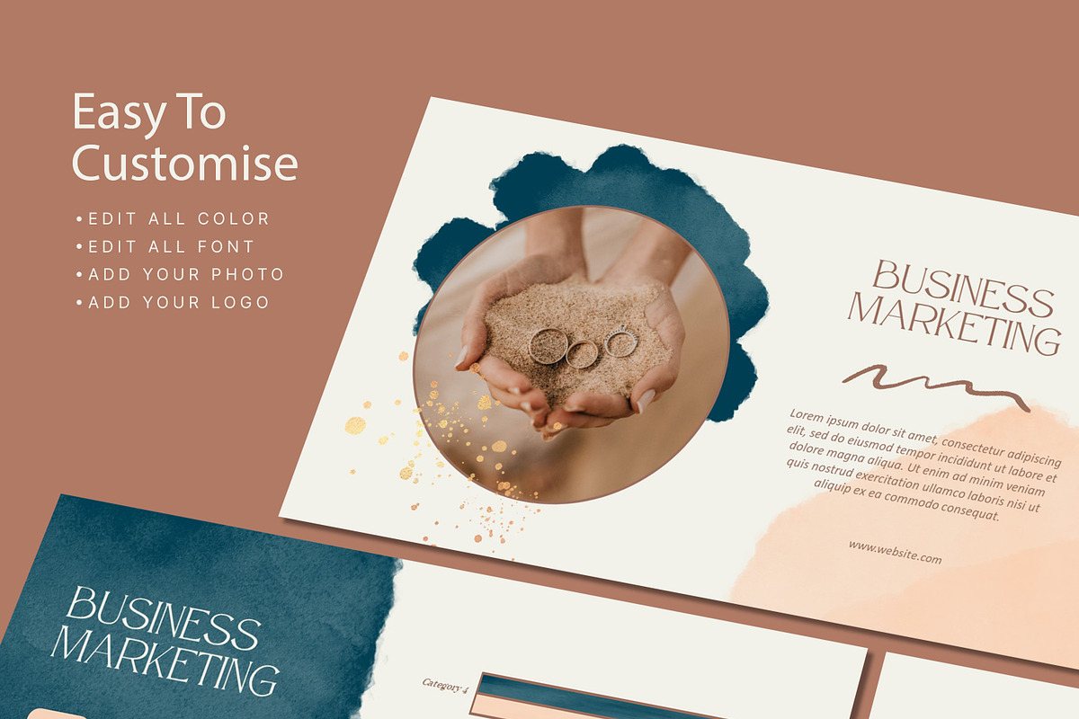 Watercolor Powerpoint Template, a Presentation Template by SKY CREATION (Photo 3 of 6)