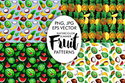 Watercolor Summer Patterns Fruits, a Pattern Graphic by Graphobia (Thumbnail 6 of 7)