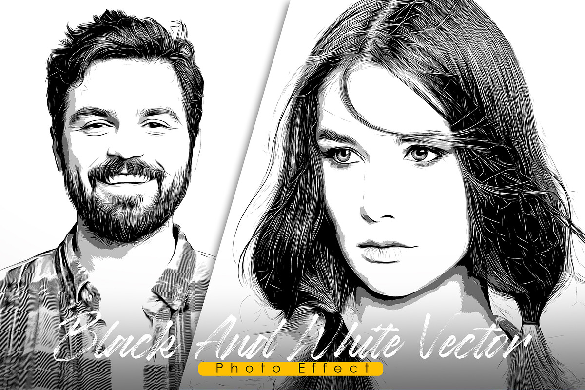 Black And White Vector Effect, a Layer Style Add-On by Vatdesign (Photo 1 of 4)