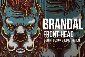 Brandal Front Head Illustration