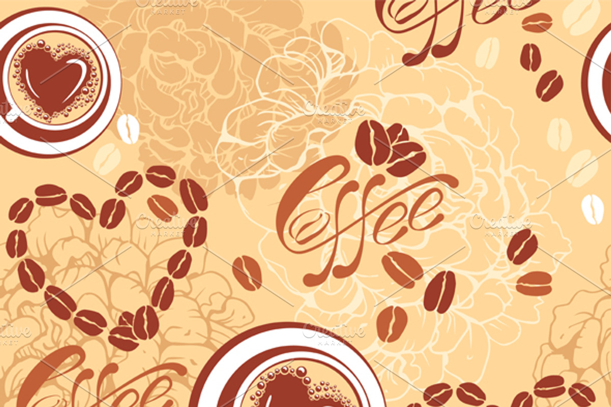 3 Seamless patterns with coffee preview 4