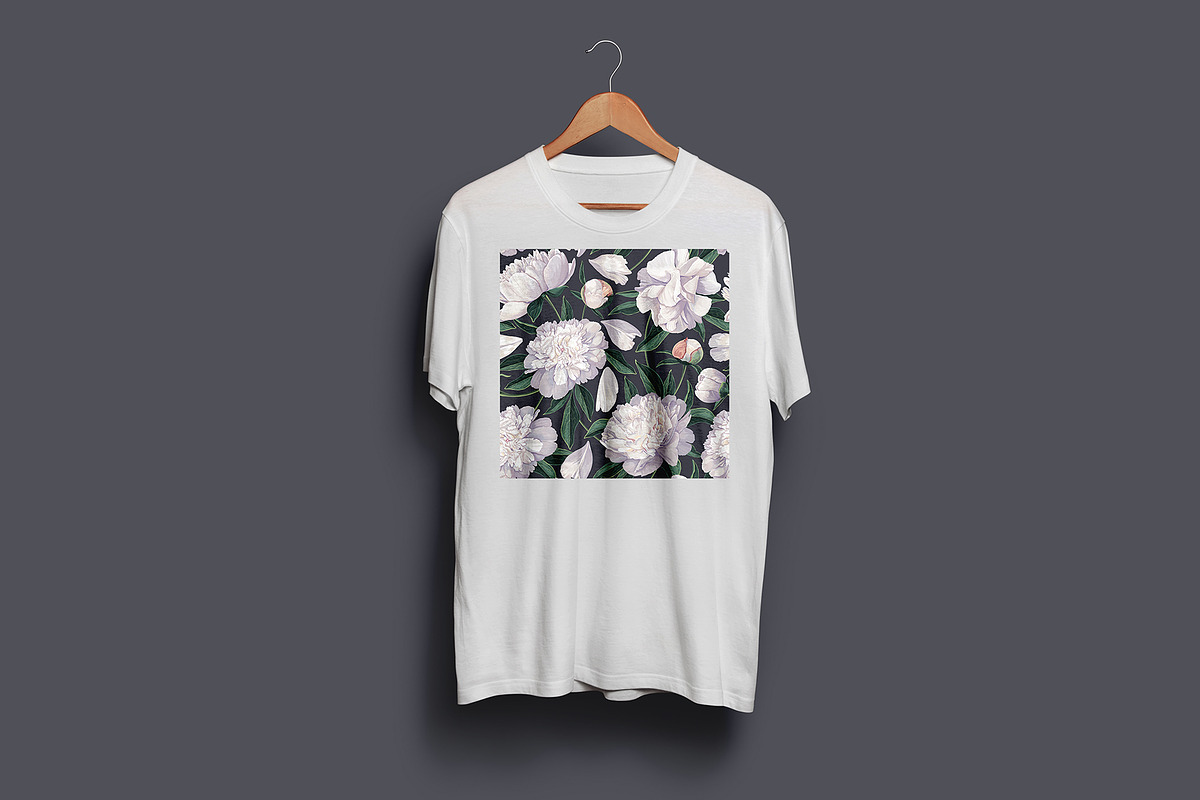 White Peonies Seamless Pattern, a Pattern Graphic by MarynaPetrovska (Photo 13 of 15)