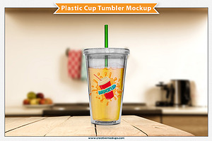 Plastic Cup Tumbler Mockup