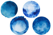 Blue Watercolor Circles Clipart, an Illustration by Designworld (Thumbnail 4 of 5)