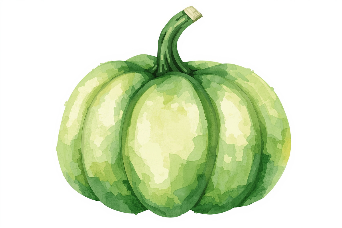 Watercolor Pumpkin Patch Bundle Art, an Illustration by BIPLOB EXPERT (Photo 5 of 13)