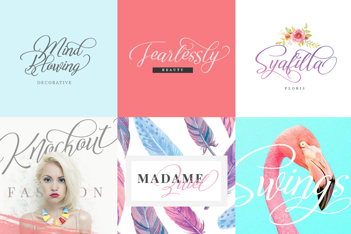 Reshuffle Script Font Set preview 6
