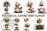 Whimsical Easter Bird Clip-art, an Illustration by OK Design (Thumbnail 2 of 6)