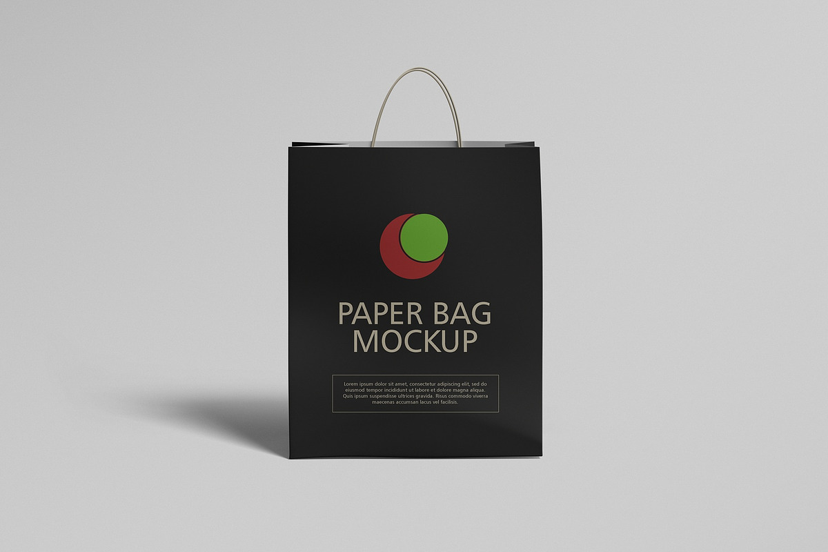 Paper Bag Mockup, a Packaging Mockup by Tahtagraphic (Photo 2 of 4)