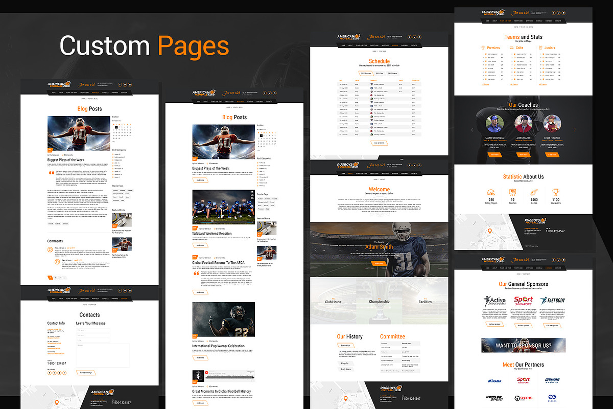 American Football HTML Template, a HTML Template by TonyTemplates (Photo 5 of 5)