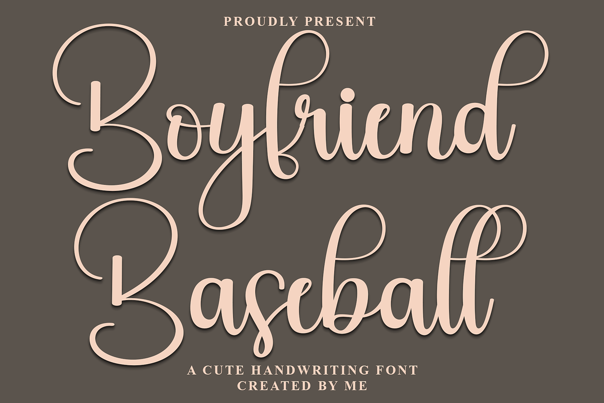 Boyfriend Baseball, a Handwritten Font by InermediaSTUDIO (Photo 1 of 7)