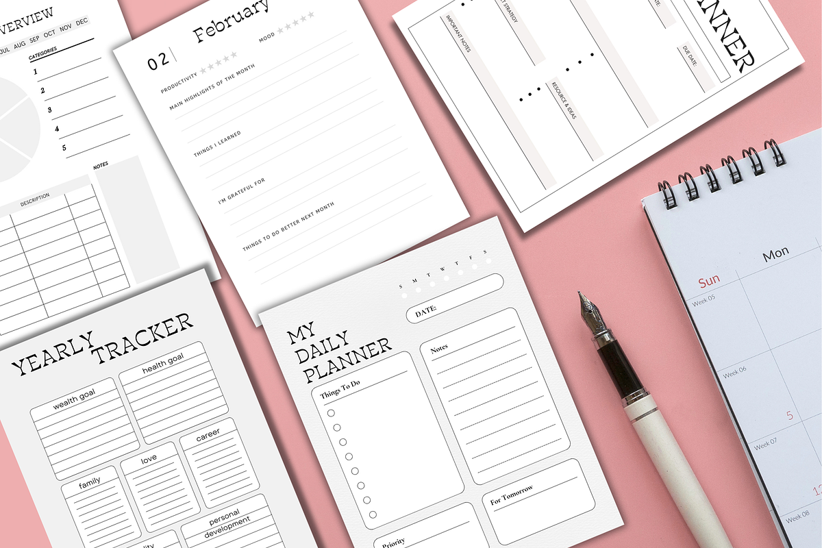 Canva Daily Planner Template Bundle, a Stationery Template by WynterLife Studio (Photo 6 of 6)