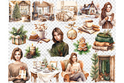 Cozy Winter Clipart Bundle, a Person Illustration by GlamArtZhanna (Thumbnail 5 of 5)