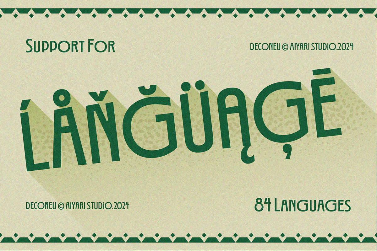 Deconeu Modern Art Deco Typeface, a Sans Serif Font by Aiyari (Photo 6 of 10)