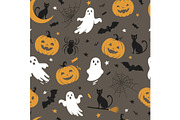Spooky Halloween seamless pattern, a Pattern Graphic by Yayasya (Thumbnail 2 of 3)