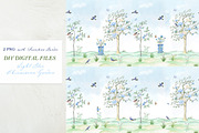 Chinoiserie Garden Toile Light Blue, a Graphic by LABFcreations (Thumbnail 4 of 7)