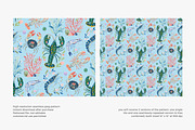 Coastal seafood pattern, a Pattern Graphic by Pink Studio Art (Thumbnail 3 of 4)
