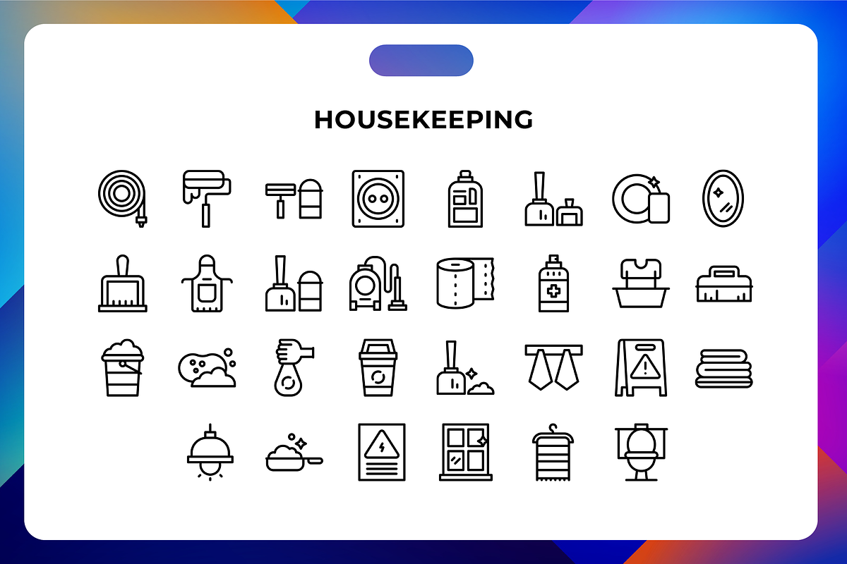 Housekeeping Icons, an Icon by Wencory