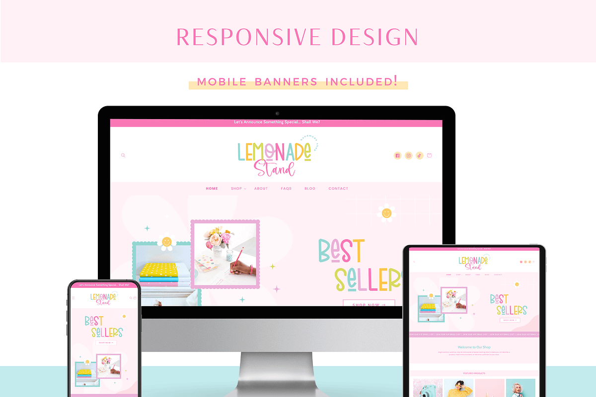 Bright Colorful Shopify Theme Retro, a Shopify Template by Macarons and Mimosas (Photo 6 of 10)
