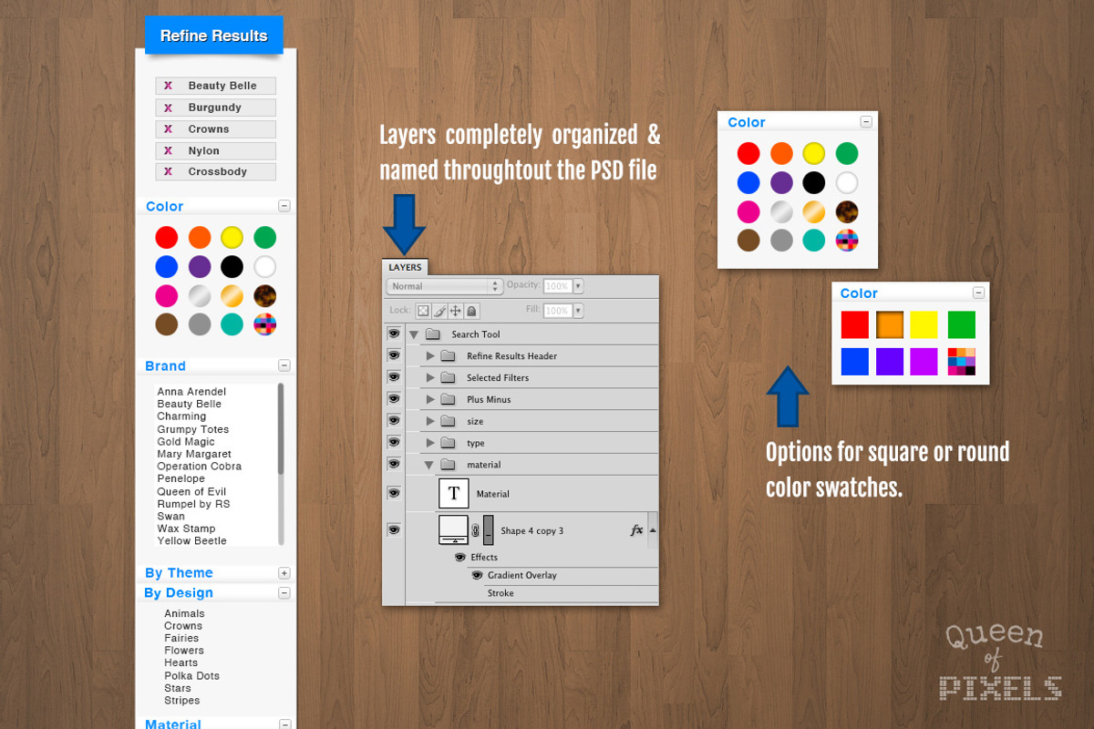 Filter Tool Design Layered PSD File, a Templates & Theme by queenofpixels