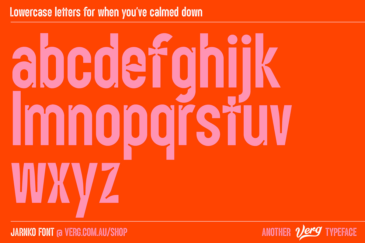 Jarnko Font, a Font by Verg Shop (Photo 4 of 7)