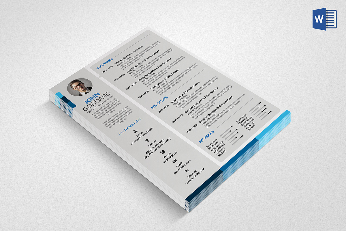 Resume CV, a Resume Template by graphicforest (Photo 2 of 5)