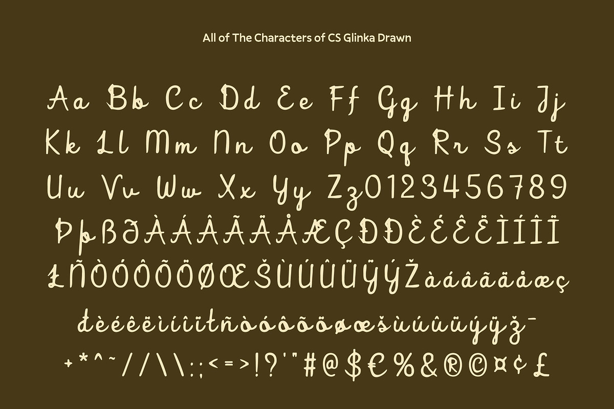 CS Glinka Drawn, a Script Font by Craft Supply Co. (Photo 8 of 8)