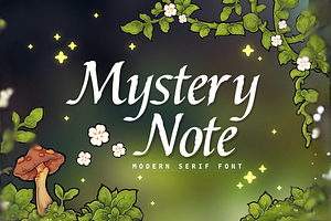 Mystery Note - Modern Serif Font, a Serif Font by TheDoodleSweets