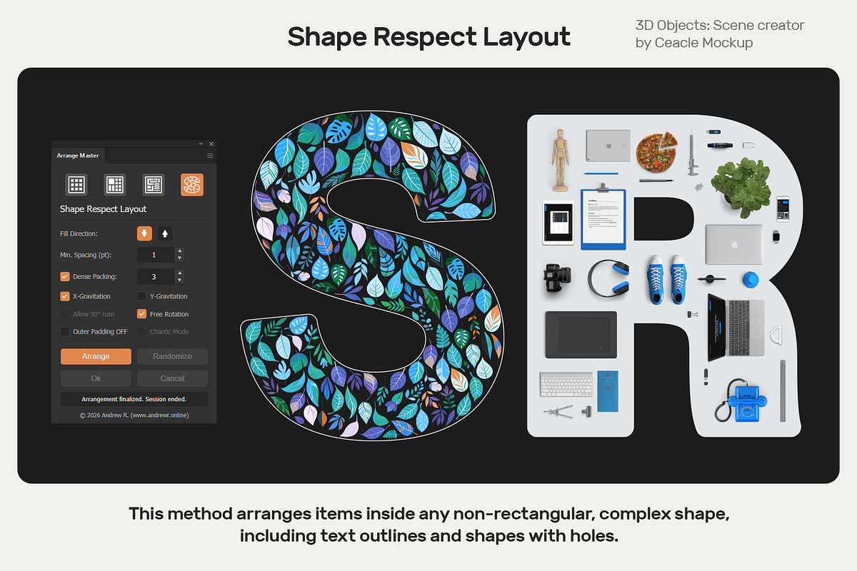 Arrange Master | Illustrator Plugin, a Plug-in Add-On by Andrew R. Tools (Photo 11 of 33)