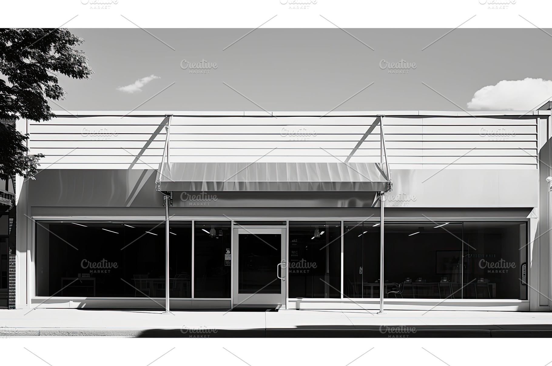 elegant silver banner ai generated, a Business Photo by pikepicture