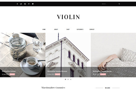 Blogger Template Responsive - Violin