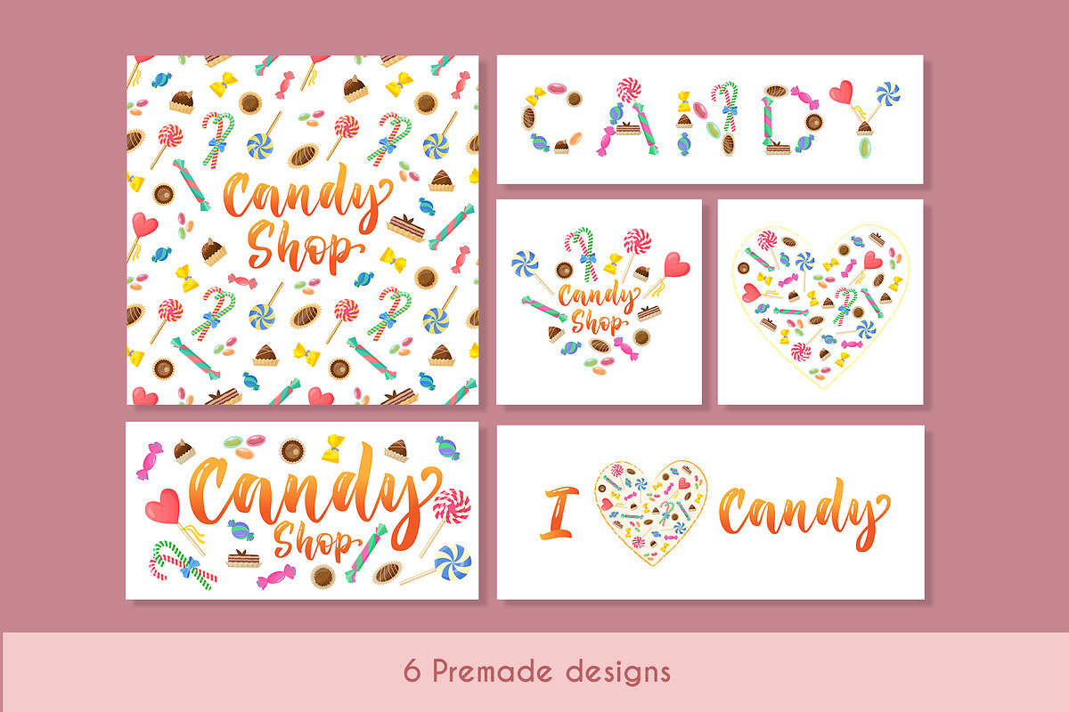Candies and Cookies Clipart Set, a Pattern Graphic by Natali_Zhy (Photo 5 of 7)