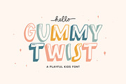 Gummy Twist - 3D Playful Kids Font, a Handwritten Font by Imoodev (Thumbnail 1 of 5)