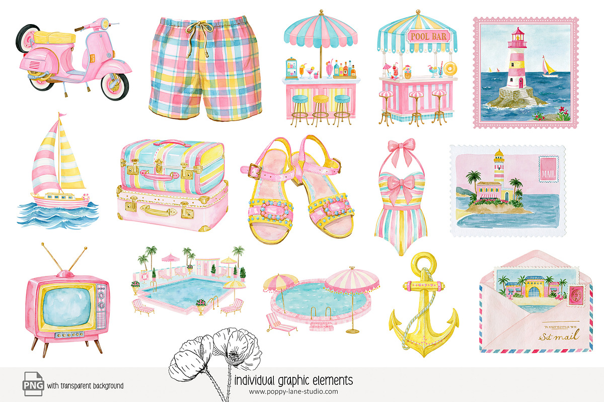 125 vintage holiday clip art, a Seasonal Illustration by Poppy Lane Studio (Photo 10 of 11)