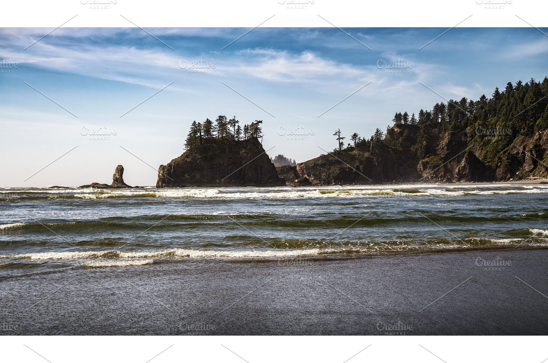 La Push Second Beach with sea stacks, a Nature Photo by Nick Fox