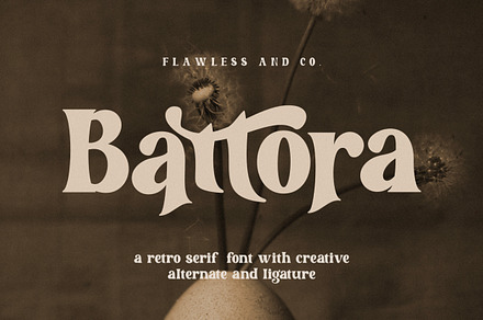Battora - Modern Retro Font, a Serif Font by Flawless And Co