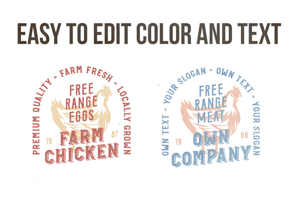 24 FARM FRESH Logos & Badges, a Branding & Logo Template by Roman Paslavsky (Photo 5 of 9)