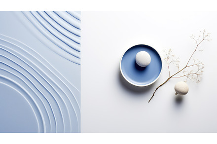 flat design lay blue top view ai, a Technology Photo by pikepicture