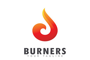 Flame Fire Vector Logo Template, a Graphic by T.Vooka