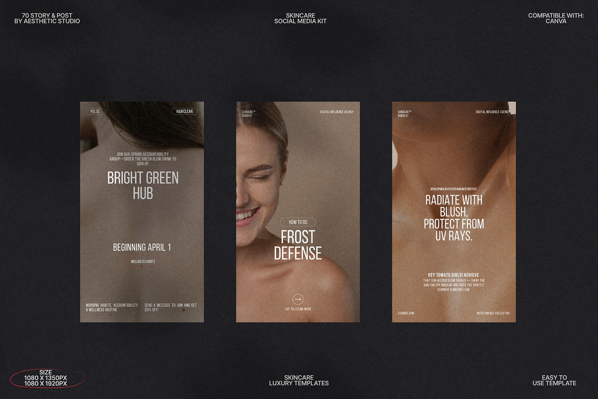 Modern Skincare Story and Post Set preview 7