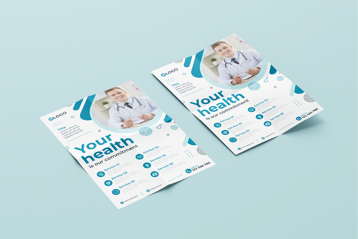 Sale medical flyer design template, a Flyer Template by Workhu (Photo 3 of 3)