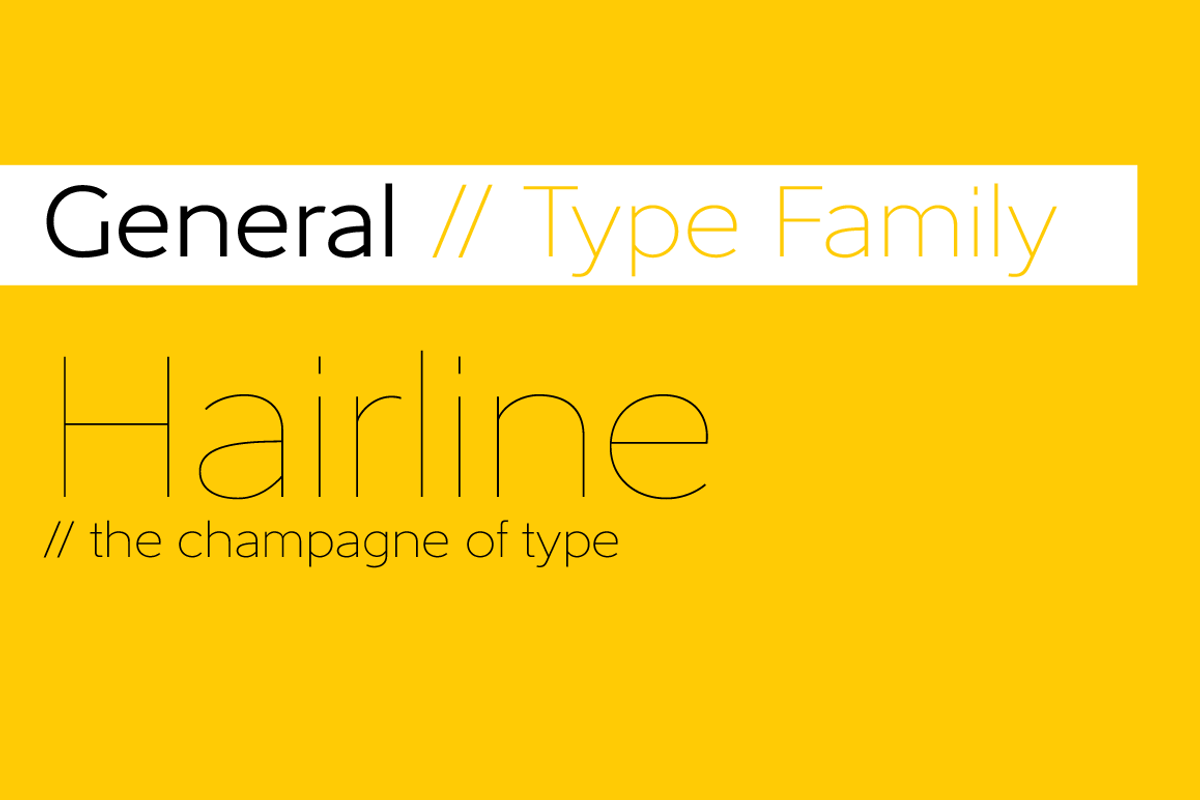 General Font Family preview 2