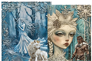 ICY QUEEN WINTER JUNK JOURNAL PAGES, a Person Illustration by Daring Digies (Thumbnail 5 of 6)