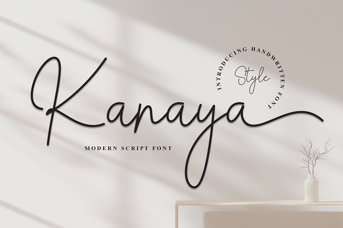 Kanaya | Script Font, a Handwritten Font by Scratchones (Photo 1 of 9)