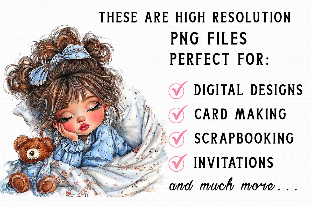 Quirky Cute Little Girl Clipart, an Illustration by Libby Wishes (Photo 7 of 7)