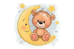 Teddy Bear on the moon