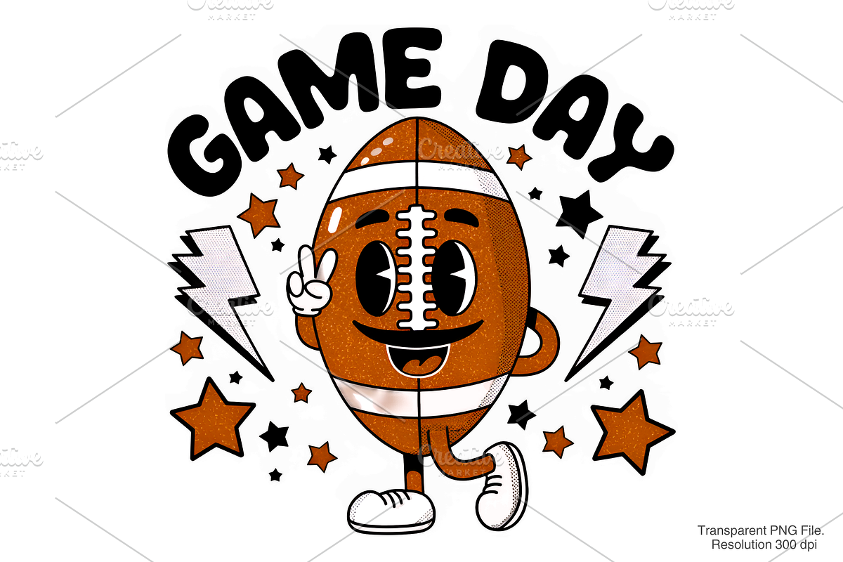 Game Day Football PNG, a Graphic by Clipart Bloom (Photo 1 of 2)